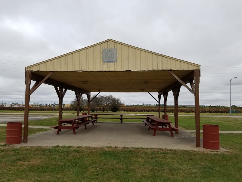 picnic shelter in a park